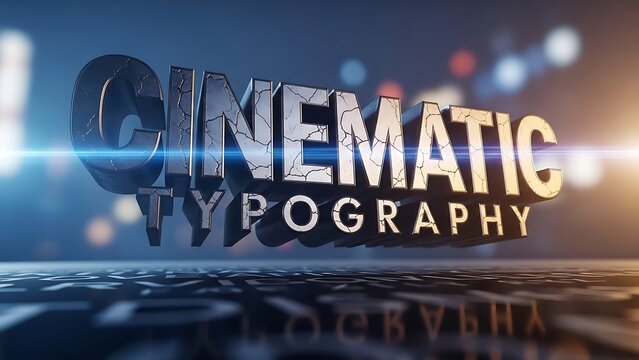 Dramatic cinematic title card featuring textured 3D typography and vibrant light streaks for an epic movie trailer aesthetic.