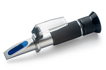 hydrometer, a device for measuring sugar on white background
