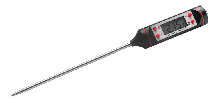 kitchen thermometer on a white isolated background