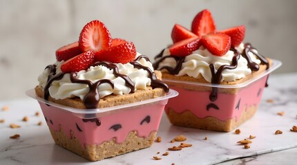 two-piece dessert box made in layers