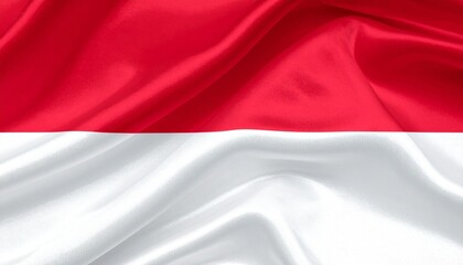 Indonesia flag with red and white horizontal stripes.