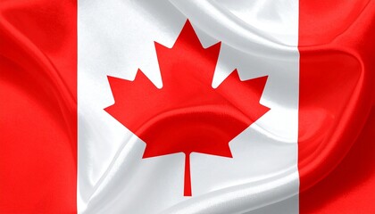Canada flag with red field, white square, and maple leaf.