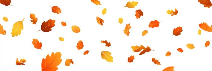 Autumn leaves fall