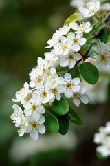 Blooming white flowers