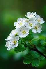 Blooming white flowers
