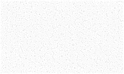 This subtle vector graphic showcases a delicate abstract pattern composed of tiny scattered dots, stars, squares, and wiggly lines, forming a versatile and modern texture. Ideal for backgrounds, web