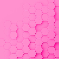 pink hexagon segments as background