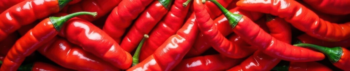 Vibrant red chili peppers, various shapes, isolated , red, mexican food, culinary