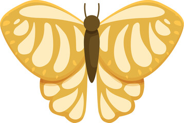 Beautiful yellow butterfly with elegant wings and delicate patterns creating a stunning visual in nature's artistry © nsit0108