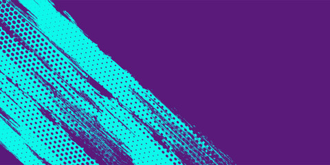 Abstract Sports Background with Blue and Purple Brush Texture and Halftone Effect. Grunge Background modern. Modern Trendy design in vector Illustration