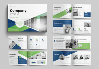 Company Profile Template Design Layout Landscape