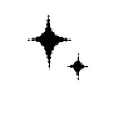 Stars halftone toner effect y2k