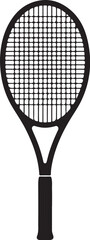 Tennis Racket Icon Silhouette Bundle
