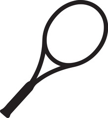 Tennis Racket Icon Silhouette Bundle