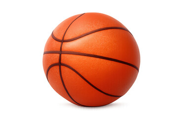 Obraz premium Basketball ball standing on transparent background, symbolizing sport, game, competition, and team play
