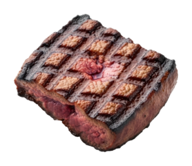 Grilling steak preparation backyard food isolated on transparent background