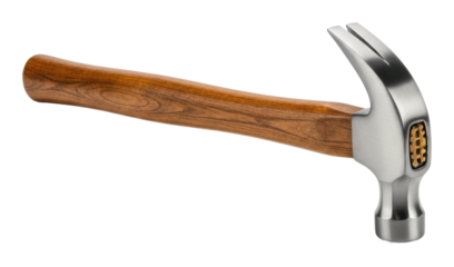 Building projects action hammer tool workshop industrial environment isolated on transparent background