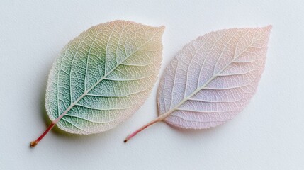 Colorful leaves on display