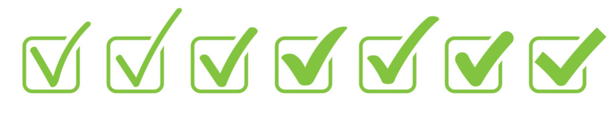 Different check box sign element design set