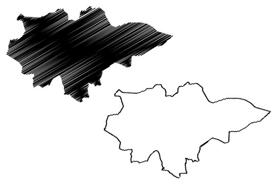 Mopti Region (Regions of Mali, Republic of Mali) map vector illustration, scribble sketch Mopti map