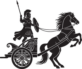 Ancient Chariot Warrior Vector Bundle