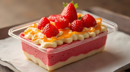 The dessert box is plated and neatly decorated