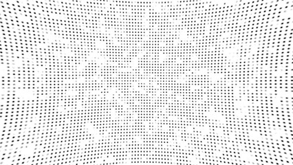 Abstract dot technology background. White flickering dots on dark background