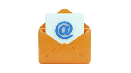 Email Envelope with @ Symbol