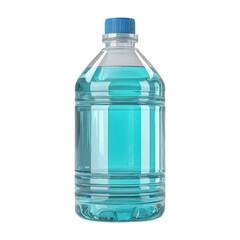 Naklejka premium Clear Plastic Bottle with Blue Cap Containing Fresh Water