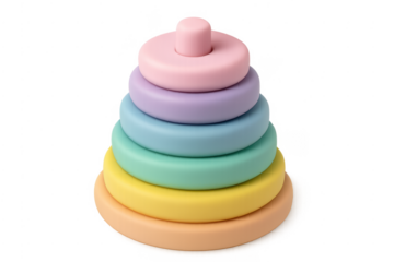 Pastel stacking rings toy for early childhood development