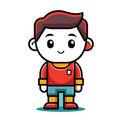 Obraz premium Cute Flat Vector Character Illustration