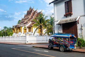 views of luang prabang temple, laos