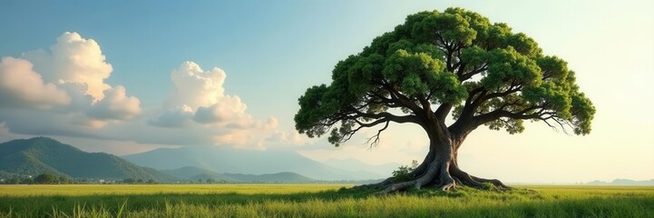 Ancient Bodhi tree, Thailand Isolated for design , big tree, flora