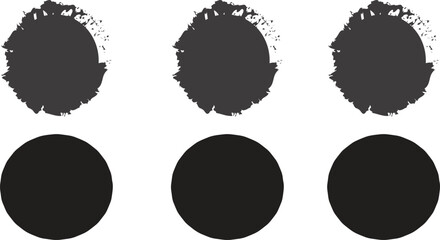 Six black silhouettes on white background