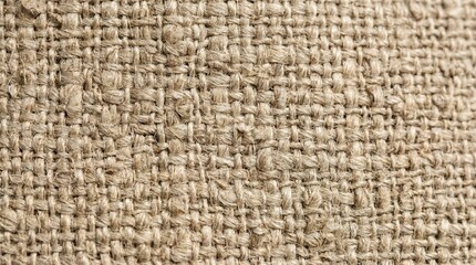 Pattern of woven natural linen fibers, close-up, organic textile texture