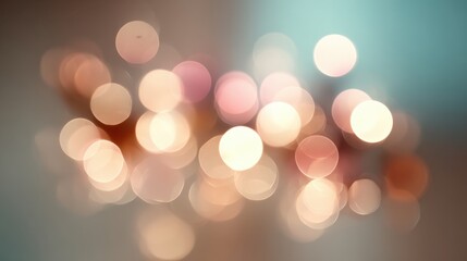 blurred bokeh lights, neutral background, pastel tones, soft focus. 