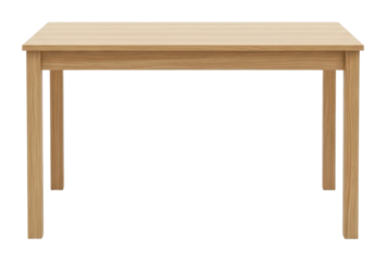 Minimalist dining table setup modern home furniture top view design isolated on transparent background