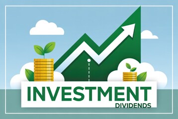 Growth in Investments and Dividends with Financial Charts and Greenery Illustrating Prosperity and Wealth Management Concepts
