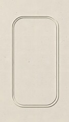 Abstract cream rectangular frame on textured background modern design element