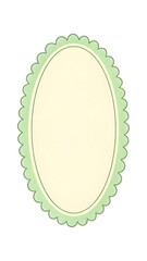 Oval frame with a decorative border on a white background design