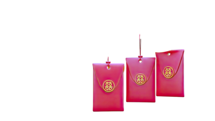 Red envelopes with Double Happiness symbol