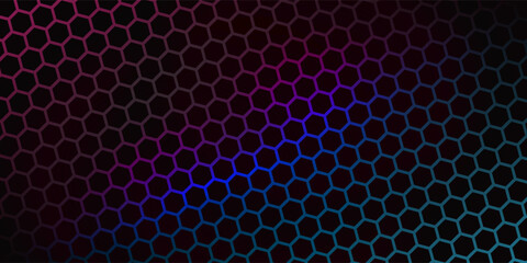 CYBERSPORT abstract background with neon colors and pattern of hexagons. Vivid gradient banner with geometric pattern. Esports concept. Design for gaming and cyber sports events. Vector illustration. © ANDRI