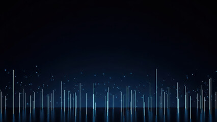 Abstract blue tech engineering background colourful technology business code network binary wave colours glowing digital light line reflection futuristic data