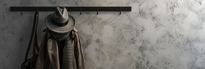 A coat rack with a geometric lattice design perfect for displaying decorative scarves or hats.