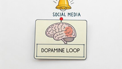 Brain Dopamine Loop for Social Media Addiction
