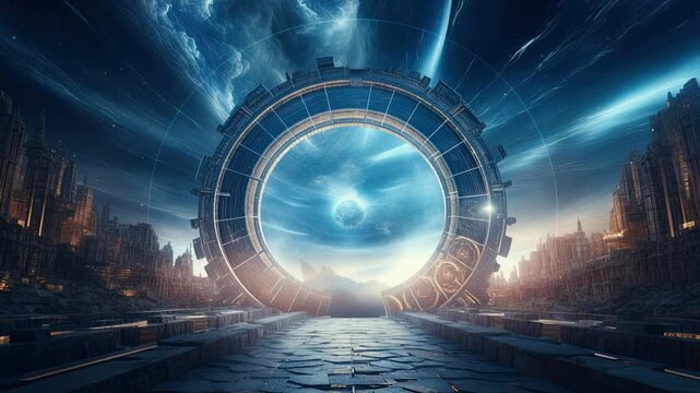 Cosmic Gateway Transforms from Cool Blue to Warm Light