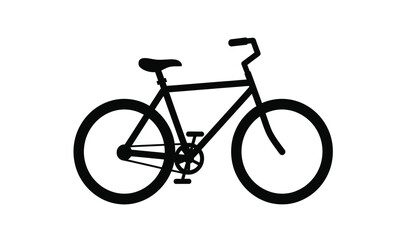 Fototapeta premium A black silhouette of a bicycle