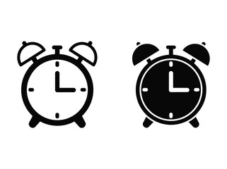 Alarm clock icon set