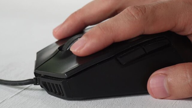 computer mouse in hand