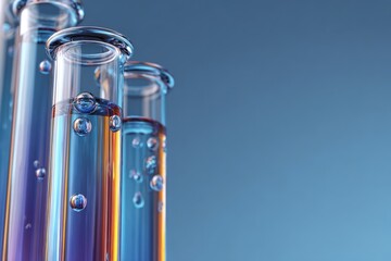 Exploring glass pipettes in a laboratory setting with colorful liquids